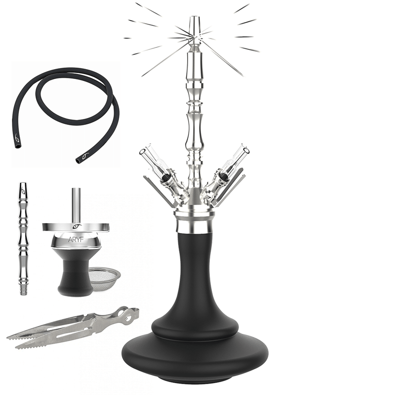 ARYF Shisha Gloria 4 Schwarz/Silber